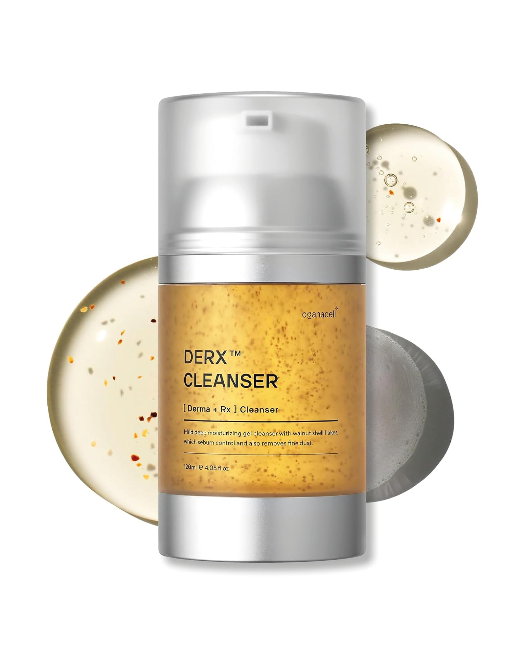 OGANACELL DERX Cleanser – Walnut Exfoliant for Pores | Gentle Daily Korean Face Wash