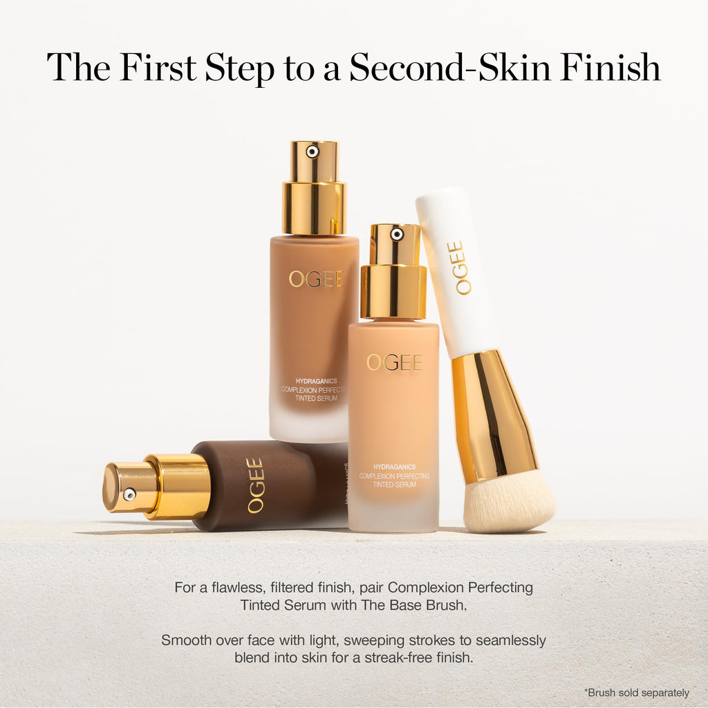 Ogee Complexion Perfecting Liquid Foundation – Lightweight Tinted Moisturizer with Vitamin C & Jojoba Oil | Made in USA