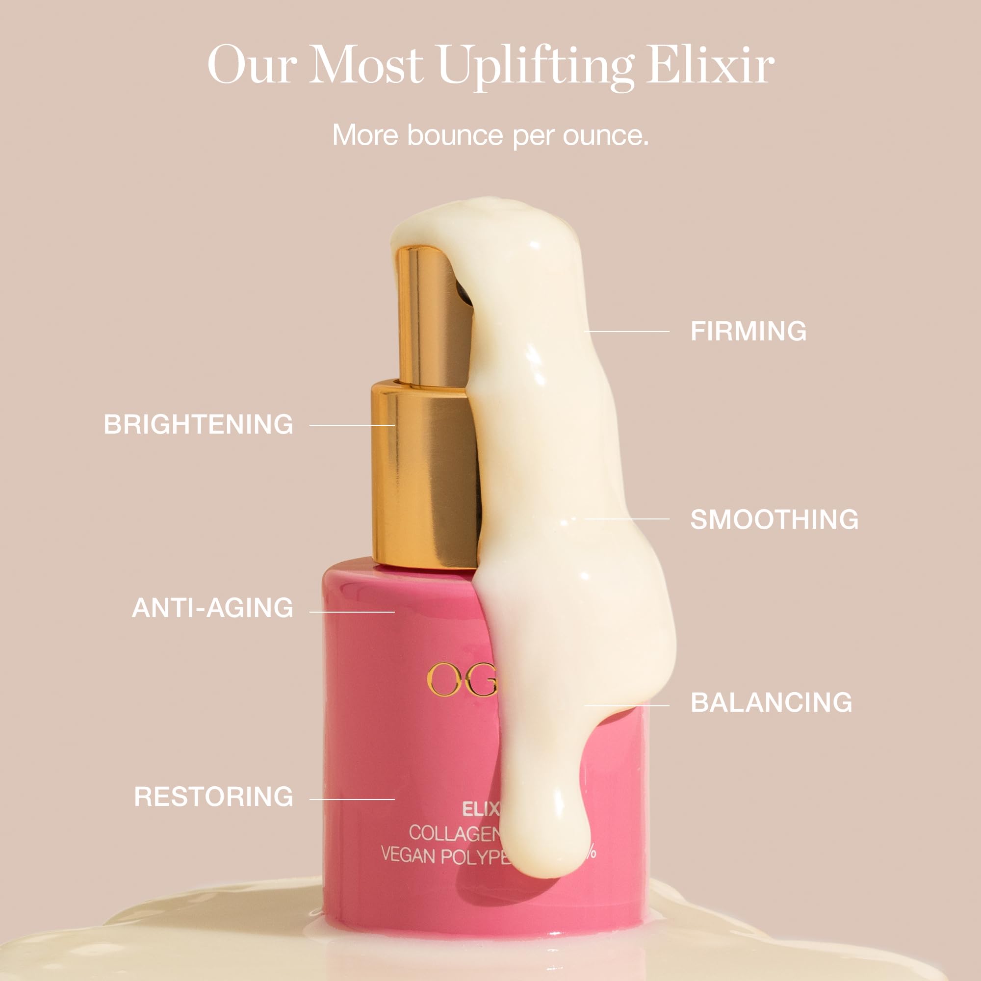 Ogee Vegan Collagen Boost Elixir — Peptide Serum for Firmer Skin