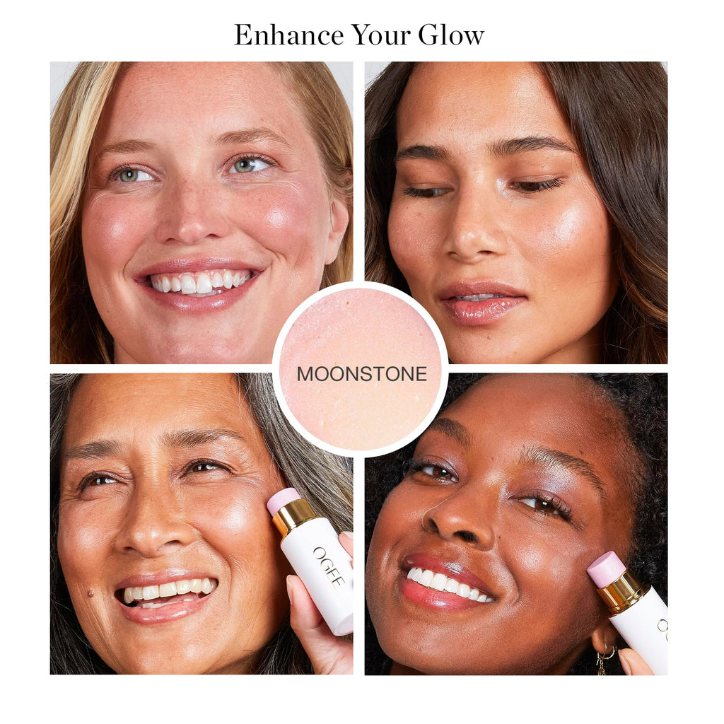 Ogee Sculpted Face Stick Moonstone Ultraviolet Sheen – Certified Organic Highlighter Makeup