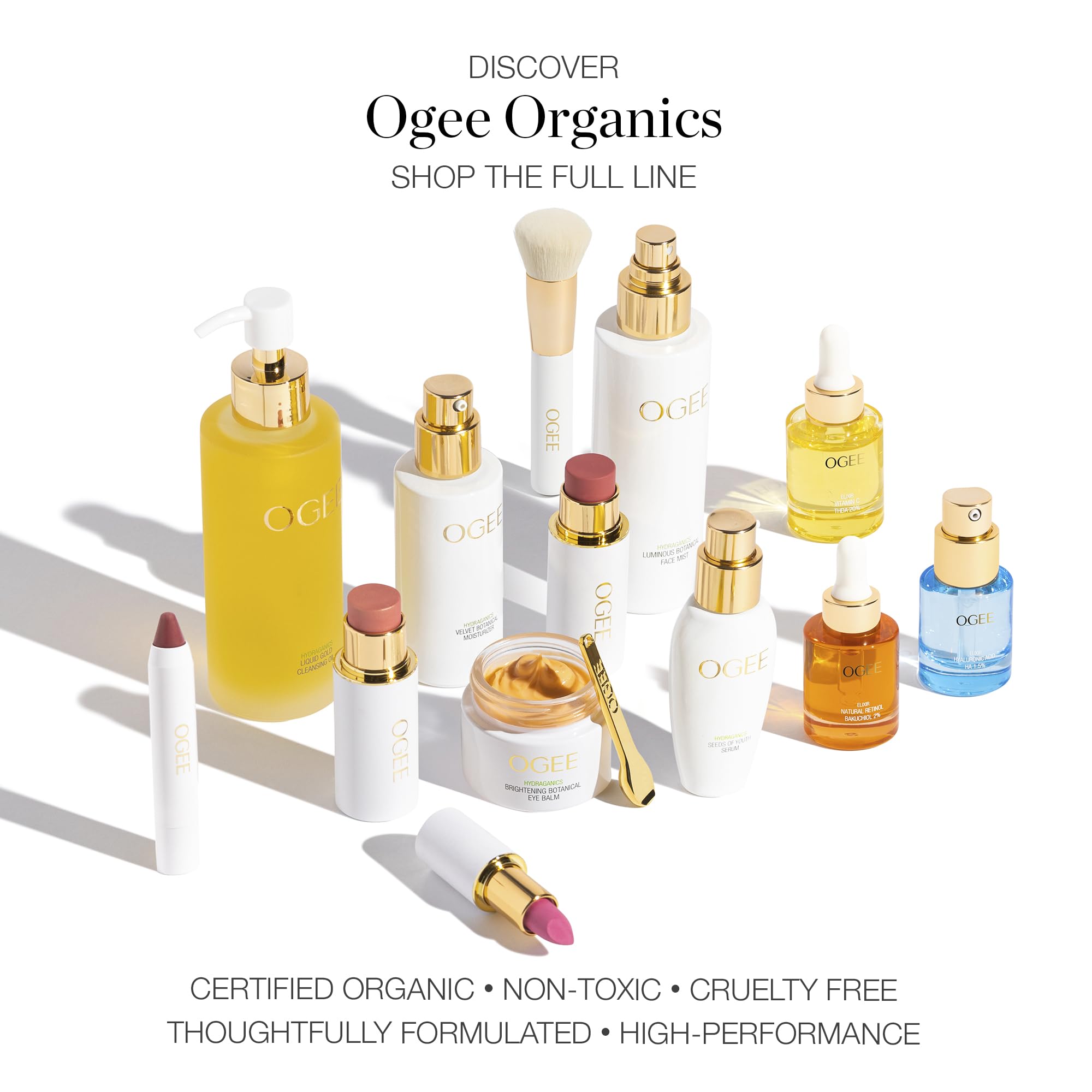 Ogee Full Bloom Sculpted Lipstick Amnesia Blackberry Mauve | 70% Organic, Jojoba Oil, Micro Hyaluronic Acid | Made in USA