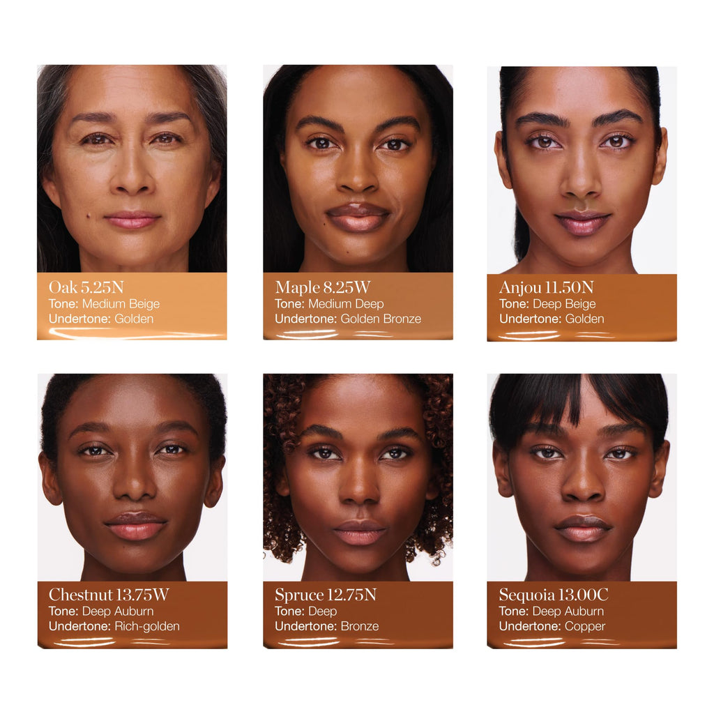 Ogee Complexion Perfecting Liquid Foundation – Lightweight Tinted Serum with Vitamin C & Jojoba Oil (Oak 5.25N) – Organic & USA Made