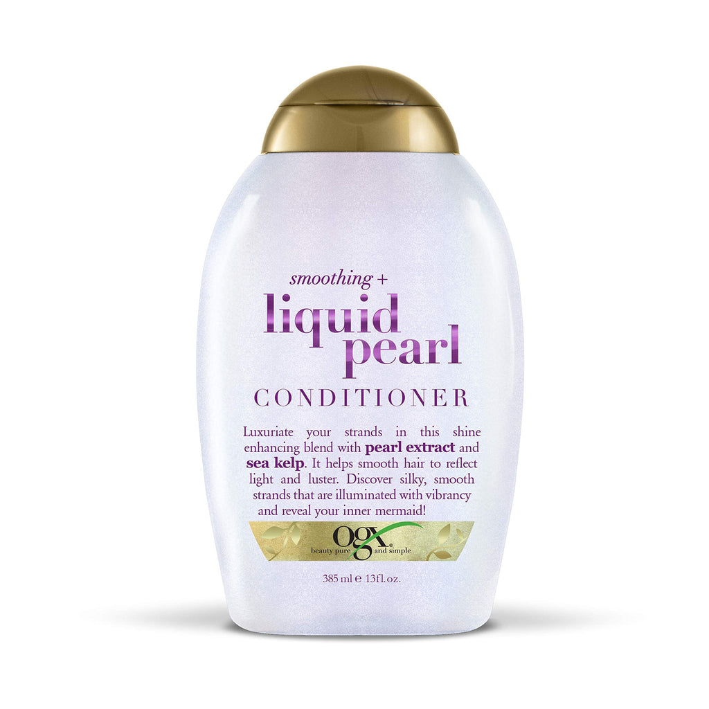 OGX Smoothing + Liquid Pearl Conditioner, 13 oz – Frizz-Free Shine & Hydration