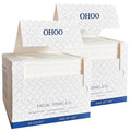 OHOO Disposable Face Towels – Thick 10x12 Makeup Remover Wipes, 100 Count