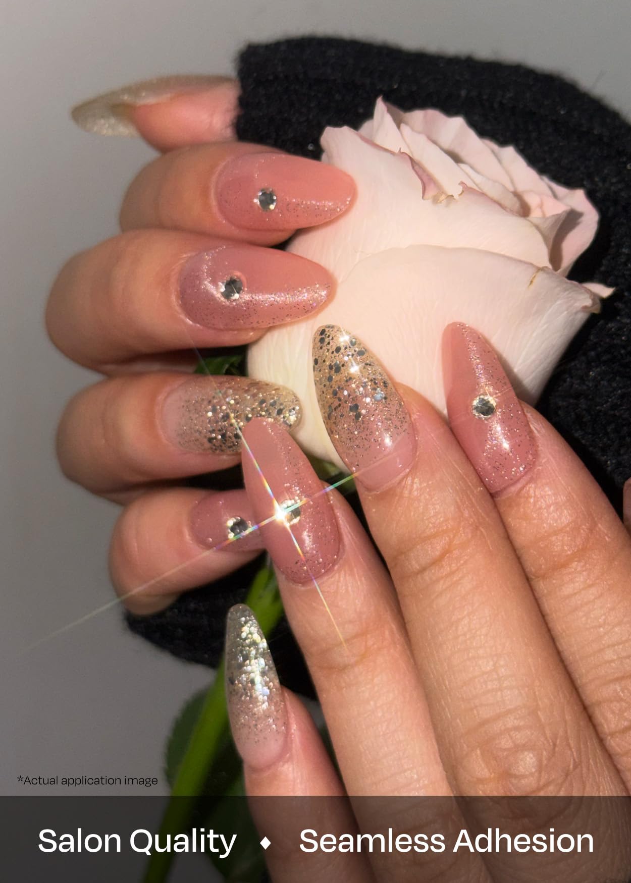 ohora Semi Cured Nail Strips N Rose Mirage – Salon-Quality, Up to 2 Weeks Wear