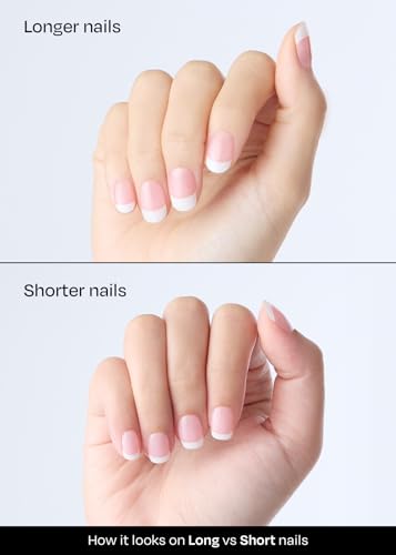 ohora Semi Cured Gel Nail Strips N Essential French White – Salon-Quality, UV/LED Compatible