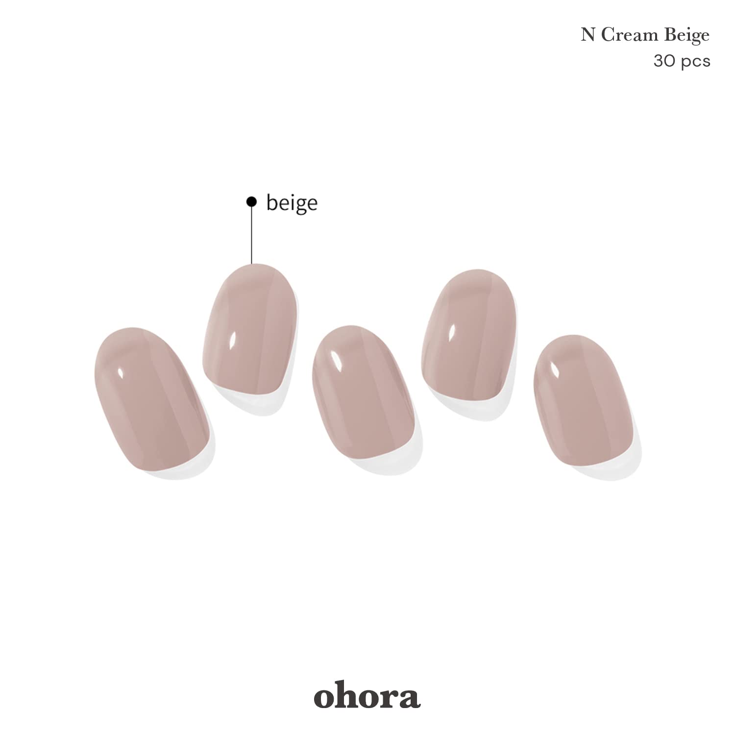 ohora Bundle Set (Daily Trio): N Cream Cotton, N Pink & N Beige Semi-Cured Gel Nail Strips