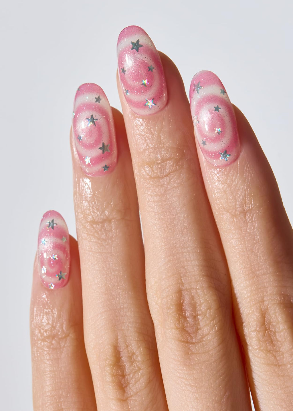 Ohora Semi Cured Gel Nail Strips (N Candy Swirl) – Salon-Quality Valentines Nails, Long-Lasting & Easy to Apply