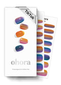 ohora Semi Cured Gel Nail Strips (N Gradient) – Blue Ombre, UV/LED Compatible, Salon-Quality & Easy to Apply