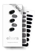 ohora Semi Cured Gel Nail Strips (N Party Night) – Dark Glitter, Easy At-Home Salon Nails