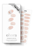 ohora Semi Cured Gel Nail Strips N Cherie Tweed – Salon-Quality Pedi, Any Lamp