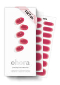 ohora Semi Cured Gel Nail Strips (N Hibiscus Jelly) – Salon-Quality, Long-Lasting, Easy Application