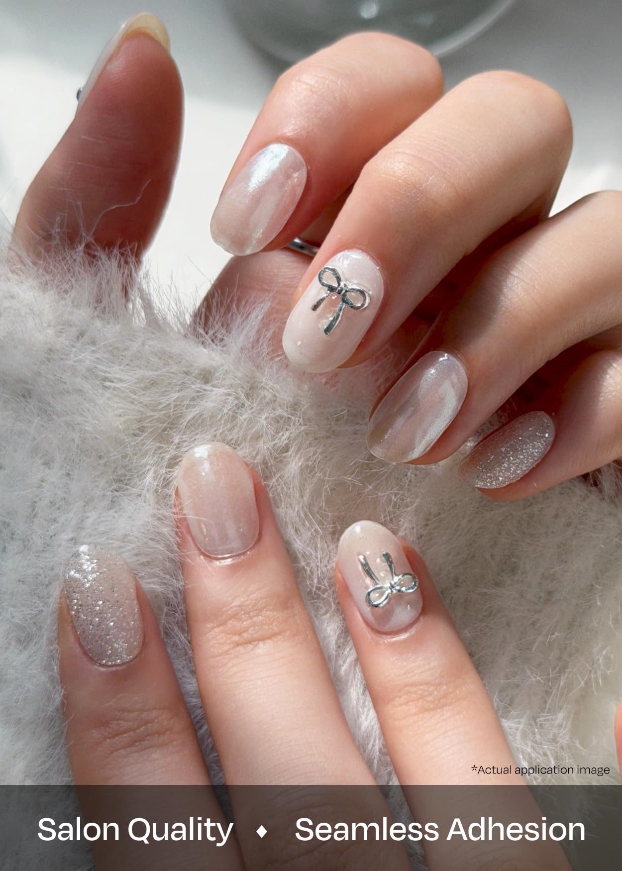 ohora Semi Cured Nail Strips (N Eternal Shine) – Salon-Quality, 2 Weeks Wear, Easy At-Home Application