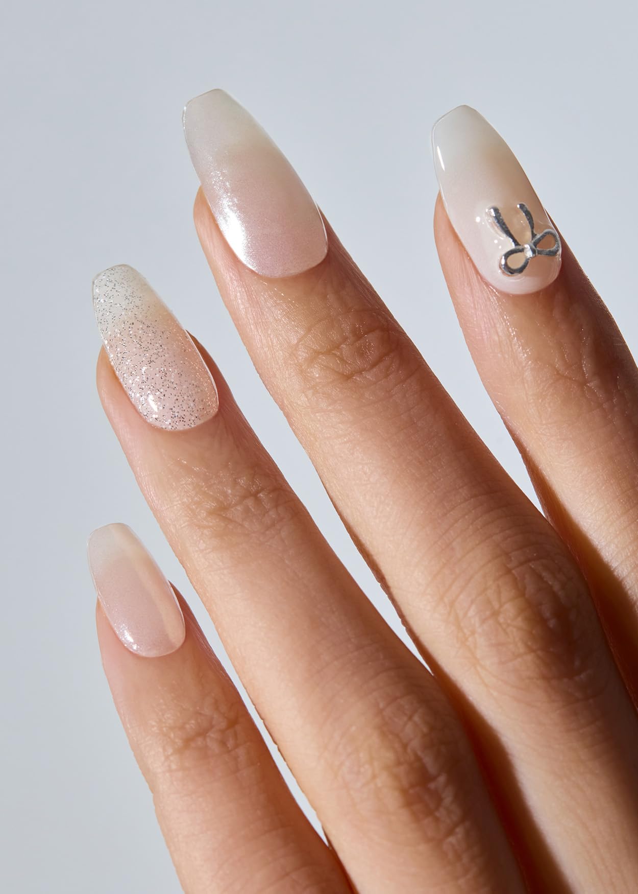 ohora Semi Cured Nail Strips (N Eternal Shine) – Salon-Quality, 2 Weeks Wear, Easy At-Home Application