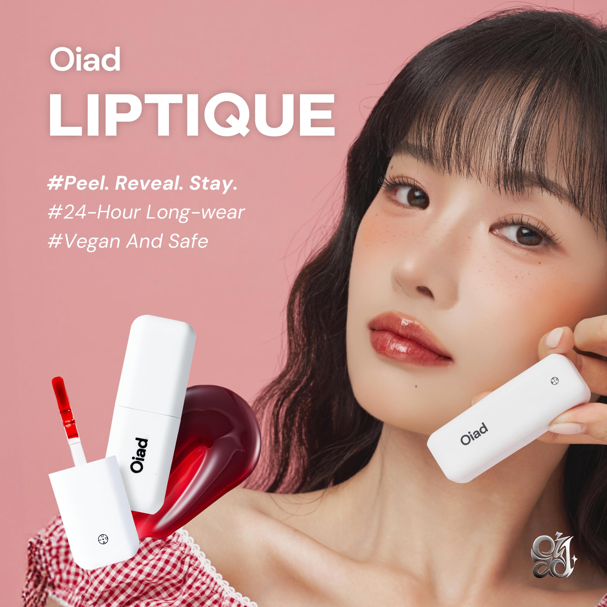 Oiad Liptique Lip Plumping Stain Peel Off – 24H Waterproof Lip Tint (003 BLUNTO)