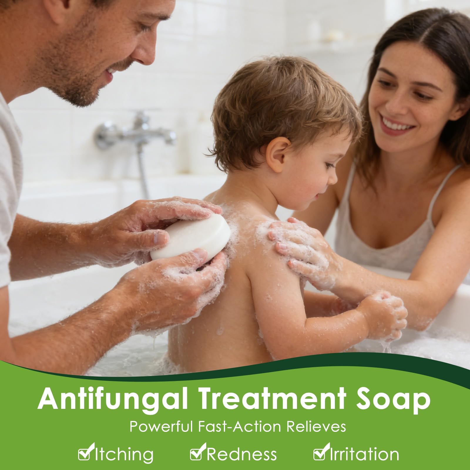 Oiangna Tea Tree Antifungal Soap Bar – 2-Bar Pack for Face & Body Cleanse