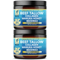 Okaga Organic Beef Tallow Balm 2 Pack – Grass-Fed Tallow with Manuka Honey & Aloe