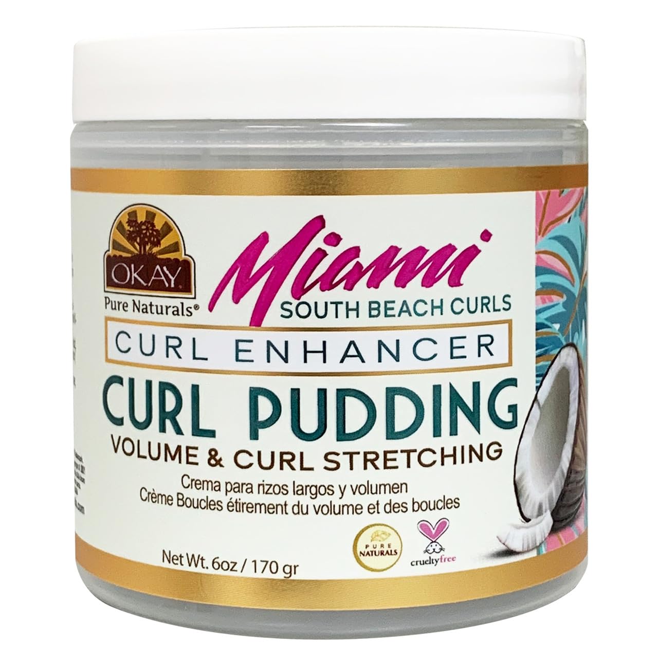 OKAY Miami South Beach Curl Pudding – Define Curls & Hydrate (6 oz)