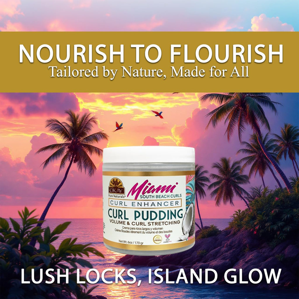OKAY Miami South Beach Curl Pudding – Define Curls & Hydrate (6 oz)
