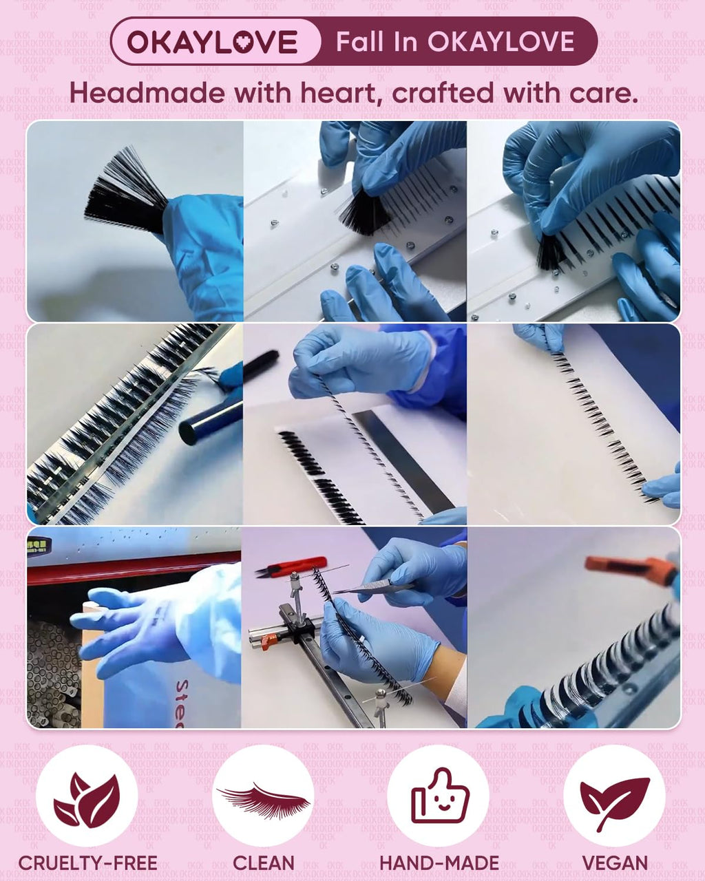 OKAYLOVE LIRA Manga Lash Clusters with Spikes – DIY Eyelash Extensions Kit (140pcs, CC Curl, 8-18mm)