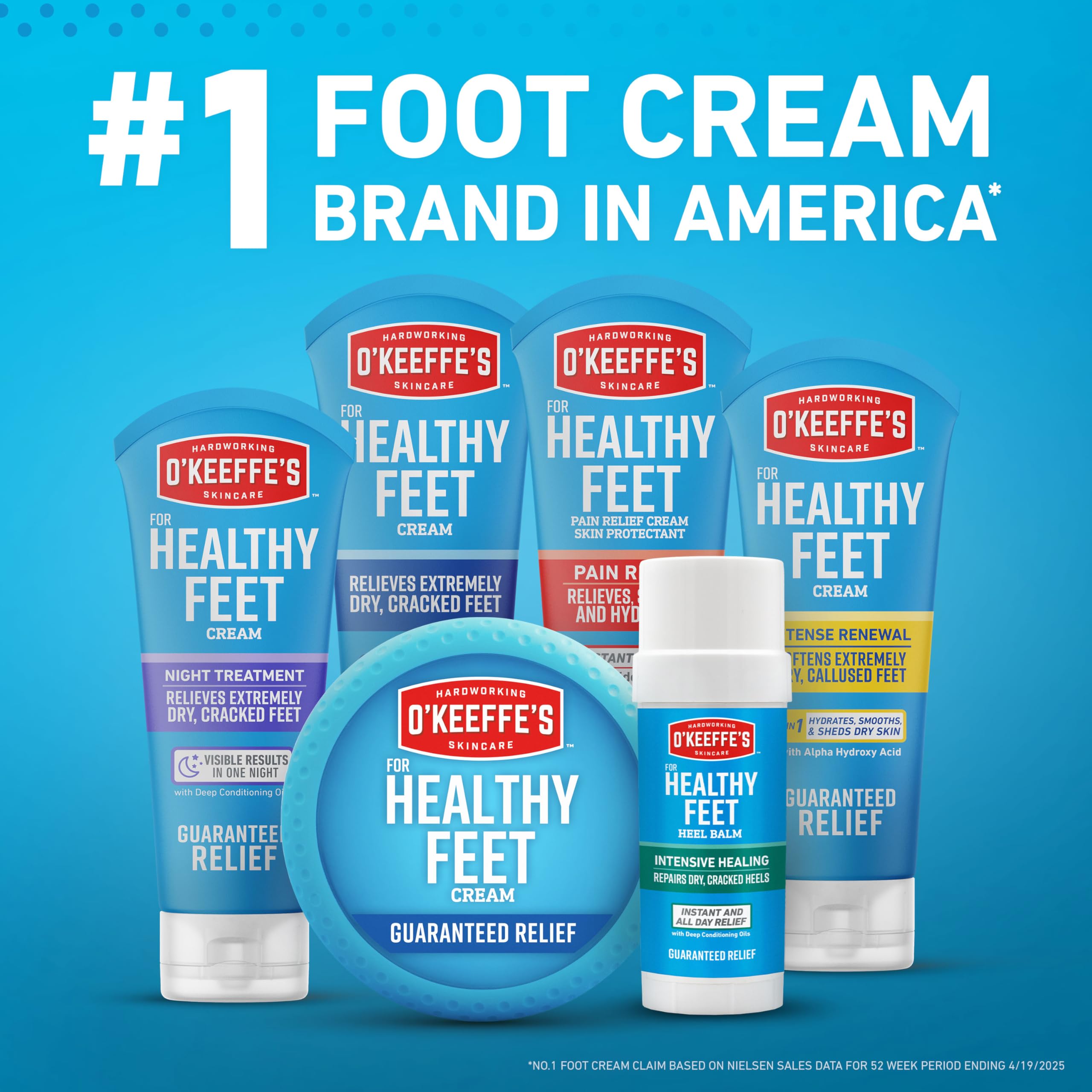 O'Keeffe's for Healthy Feet Foot Cream - 3 oz Tube (2 Pack) | Dry, Cracked Feet Relief