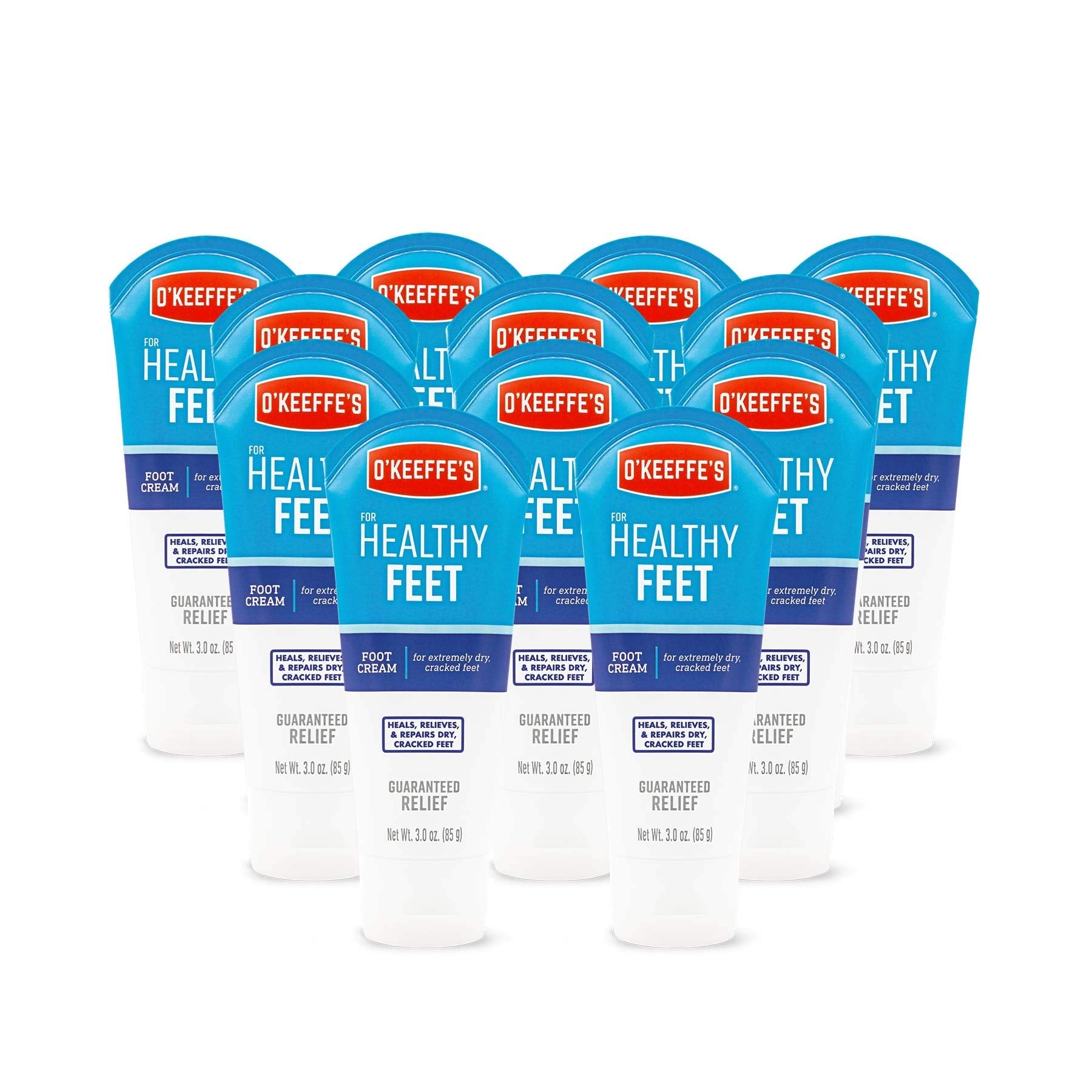 O'Keeffe's Healthy Feet Foot Cream Tube – 12 Pack, 3 oz Each
