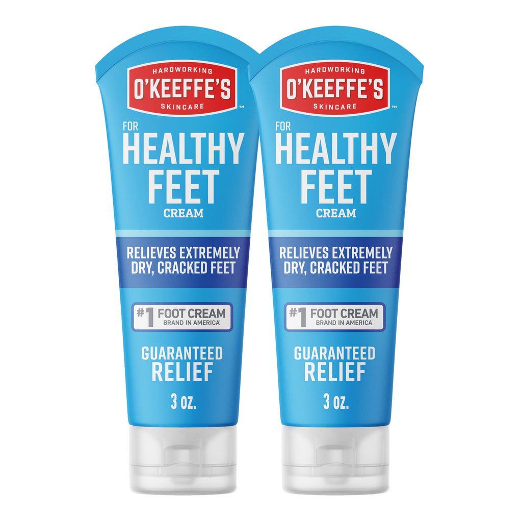 O'Keeffe's for Healthy Feet Foot Cream - 3 oz Tube (2 Pack) | Dry, Cracked Feet Relief