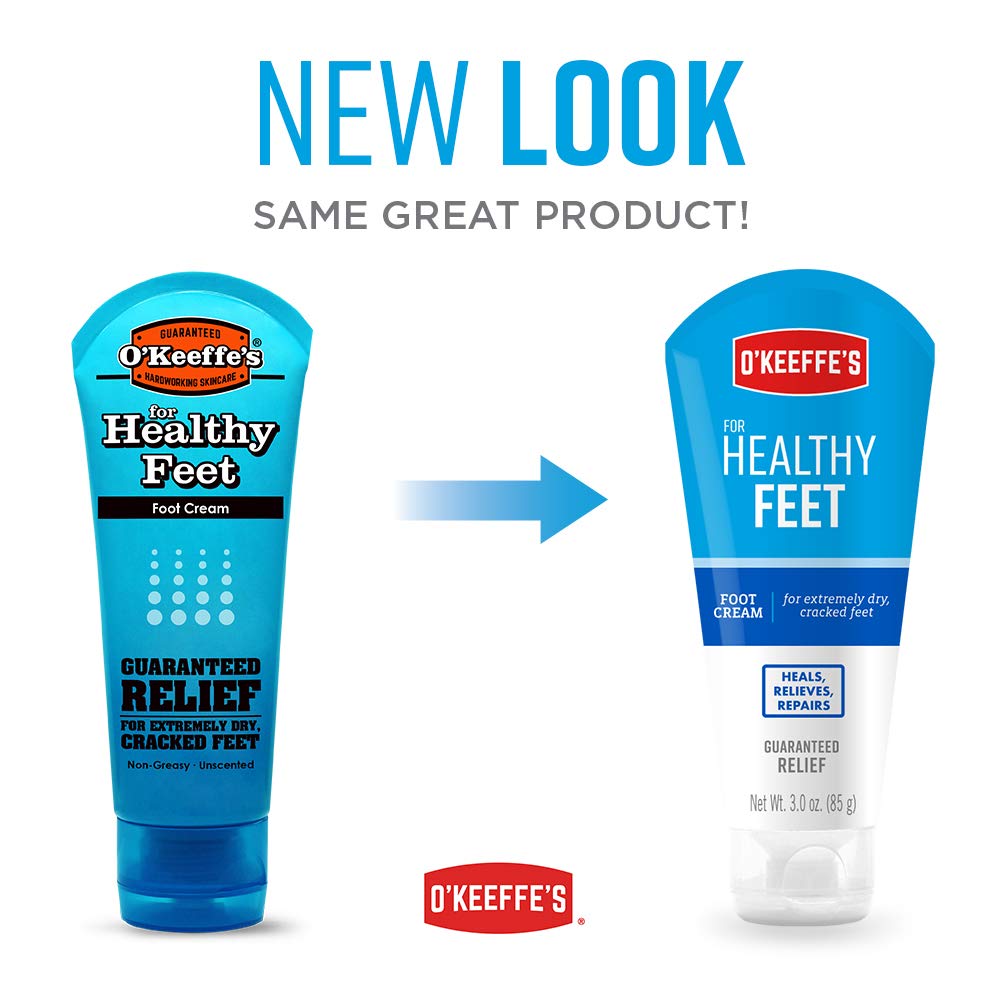 O'Keeffe's Healthy Feet Foot Cream Tube 3 Pack (3 oz) | Deep Moisturizing, Non-Greasy