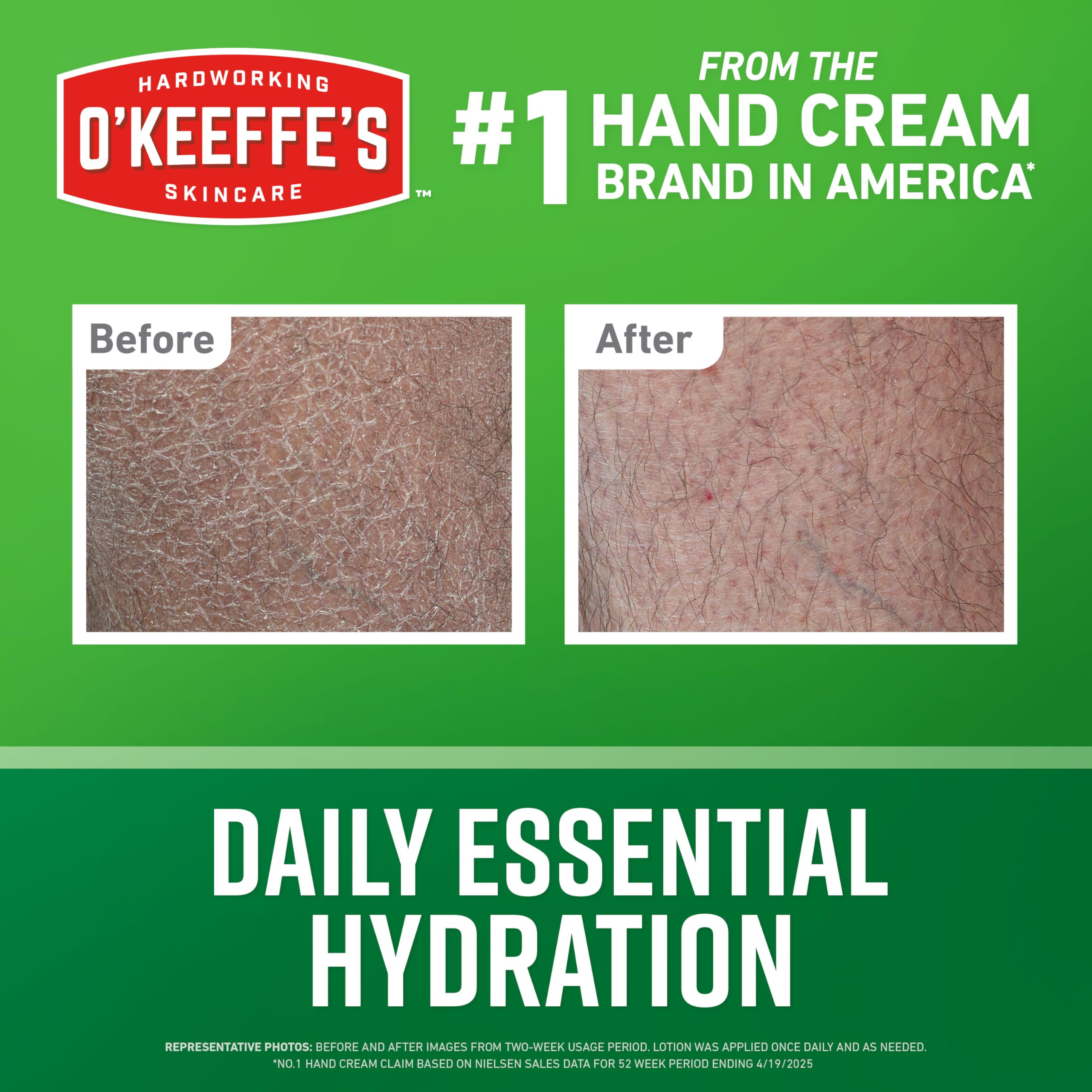 O'Keeffe's Hand & Body Lotion with Glycerin & Shea Butter - 12 oz Pump (2 Pack) | Daily Hydration and Relief