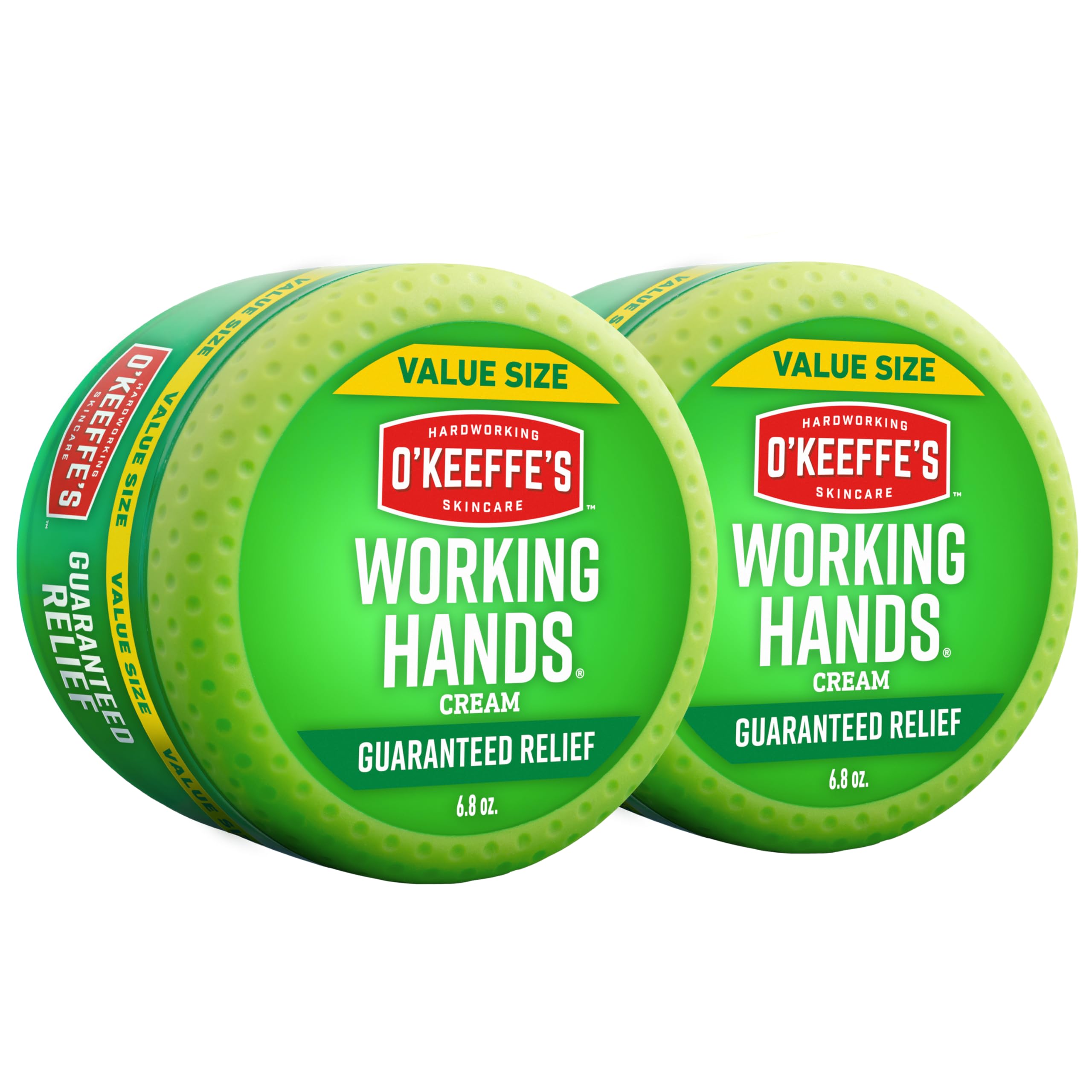 O'Keeffe's Working Hands Hand Cream – Extreme Dryness Relief, 2-Pack, 6.8 oz Jars | Non-Greasy, Unscented