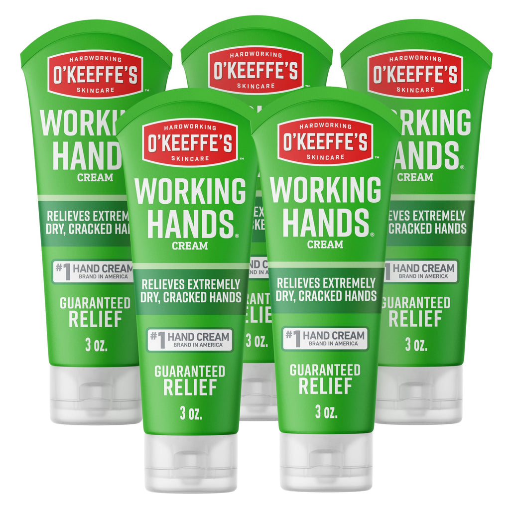 O'Keeffe's Working Hands Hand Cream for Extreme Dryness – 3 oz Tube (5 Pack)