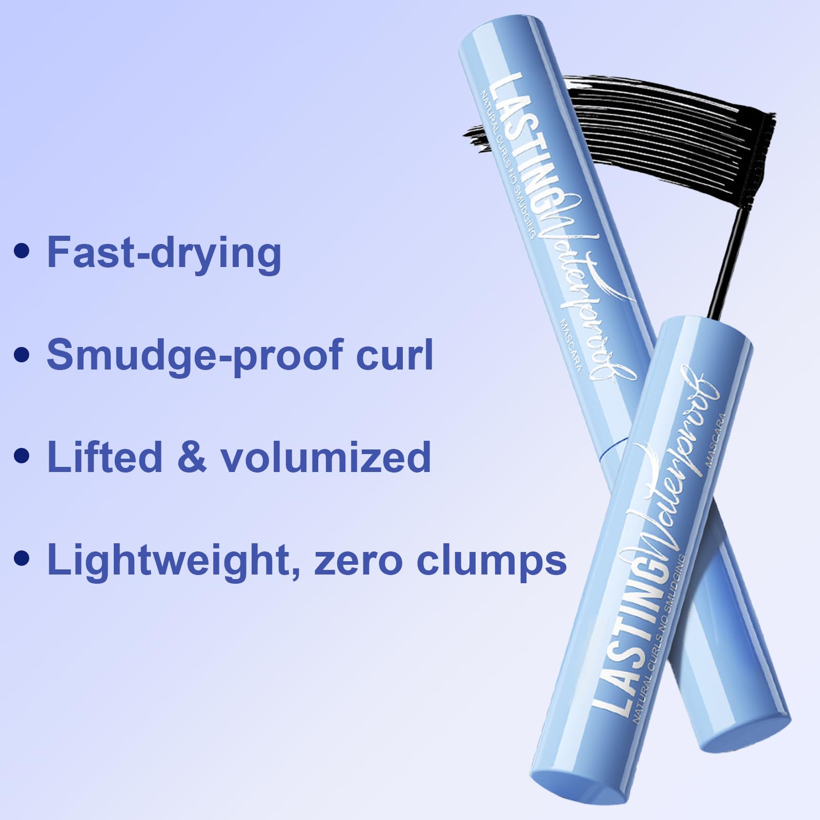 Okerker 2PCS Black Mascara for Fine Short Lashes – Smudge-Proof & Clump-Free