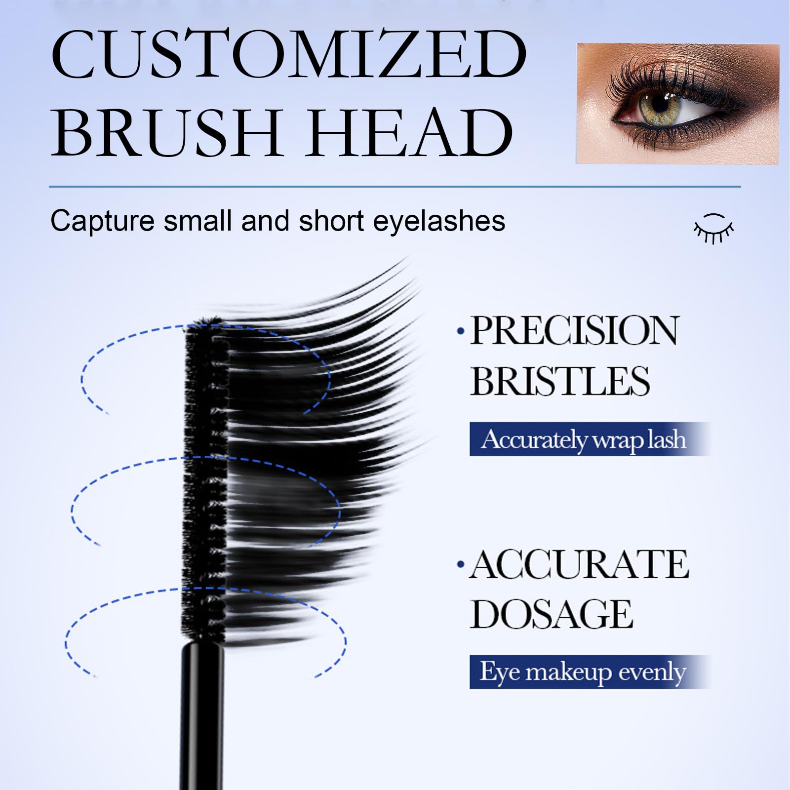 Okerker 2PCS Black Mascara for Fine Short Lashes – Smudge-Proof & Clump-Free