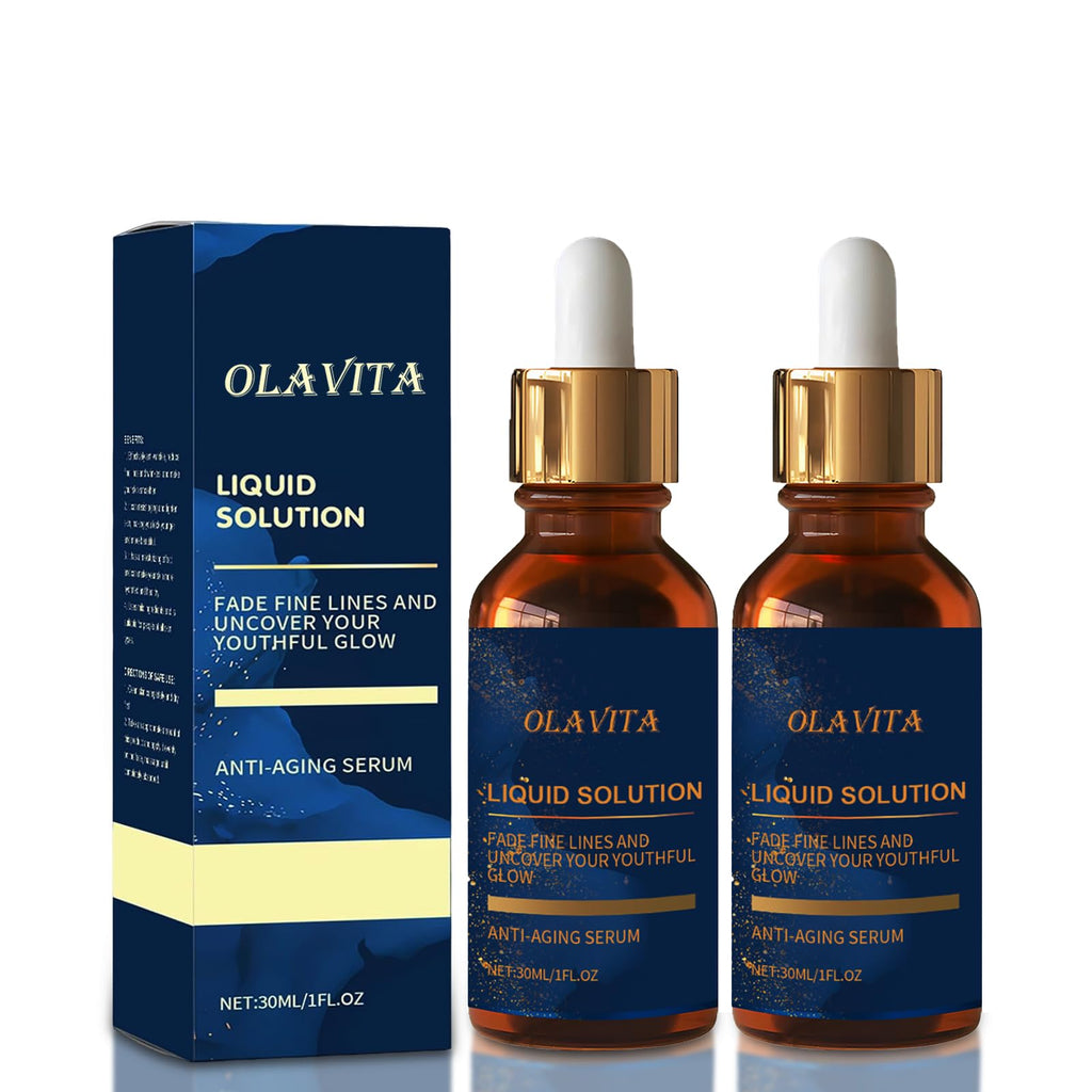 OLAVITA Liquid Solution Anti Aging Serum – Vitamin C Hydration & Firming (2 x 1 fl oz)