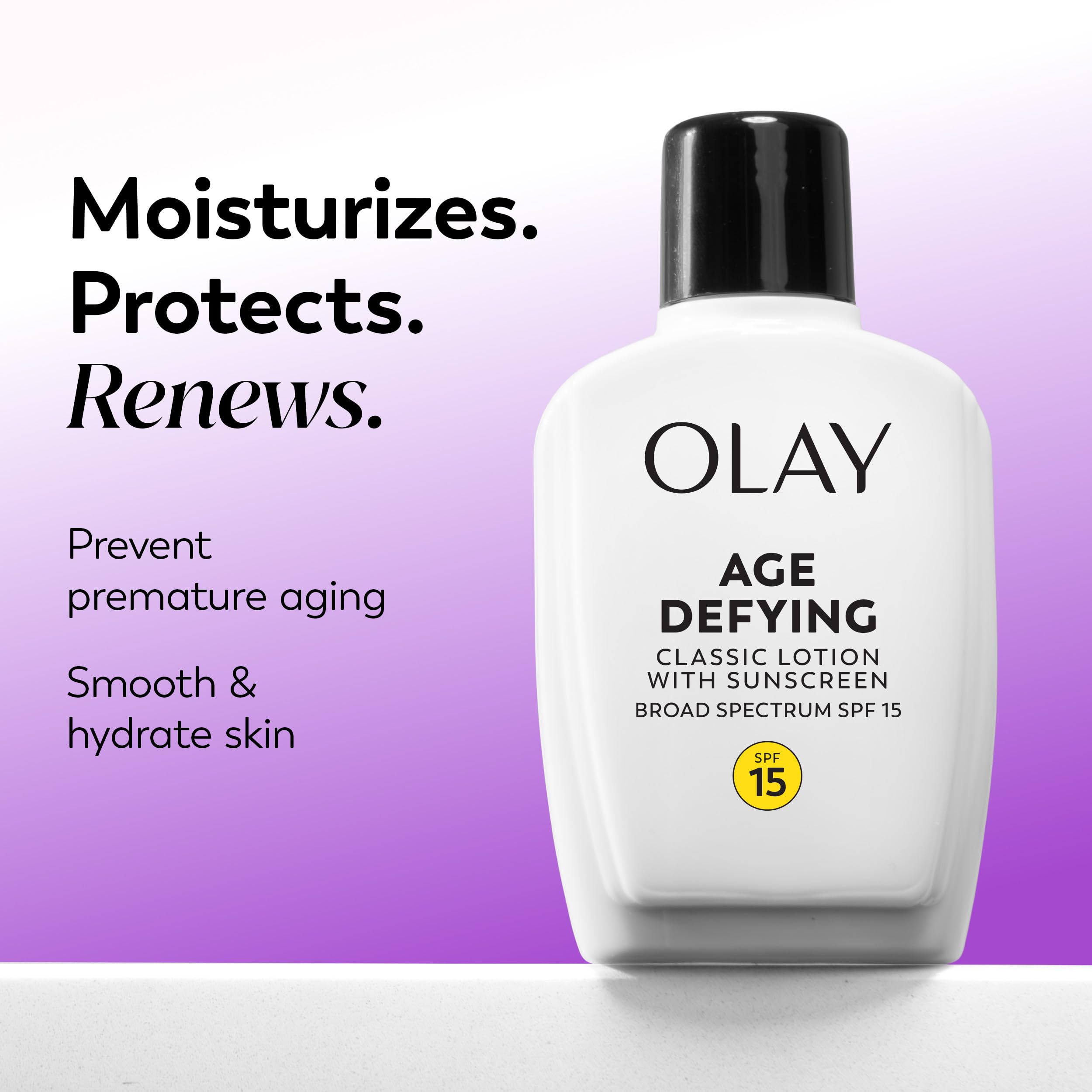 Olay Age Defying Classic Daily Renewal Lotion with SPF 15 – 4 oz