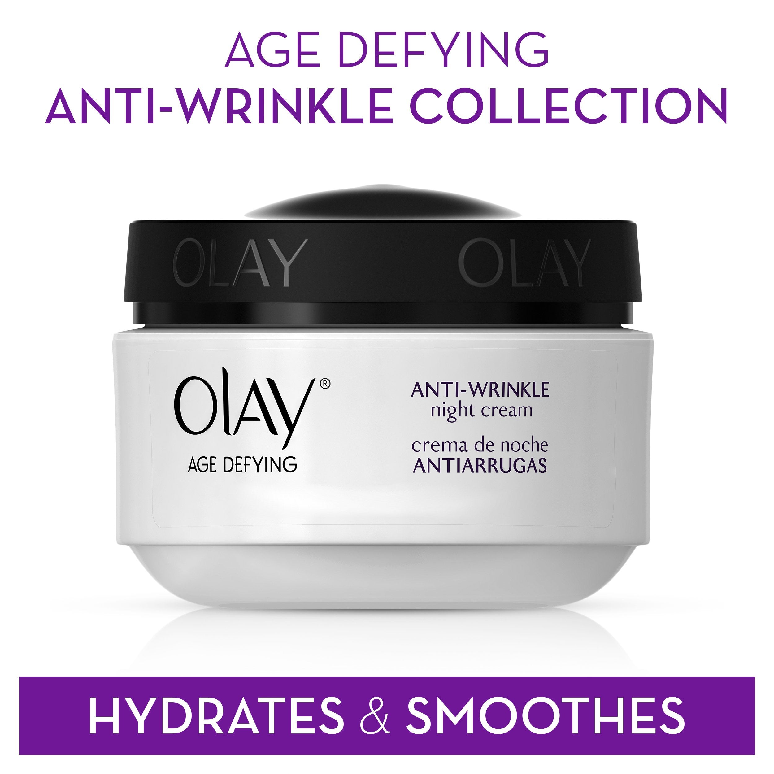 Olay Age Defying Anti-Wrinkle Replenishing Night Face Cream – 2 oz, 3-Count