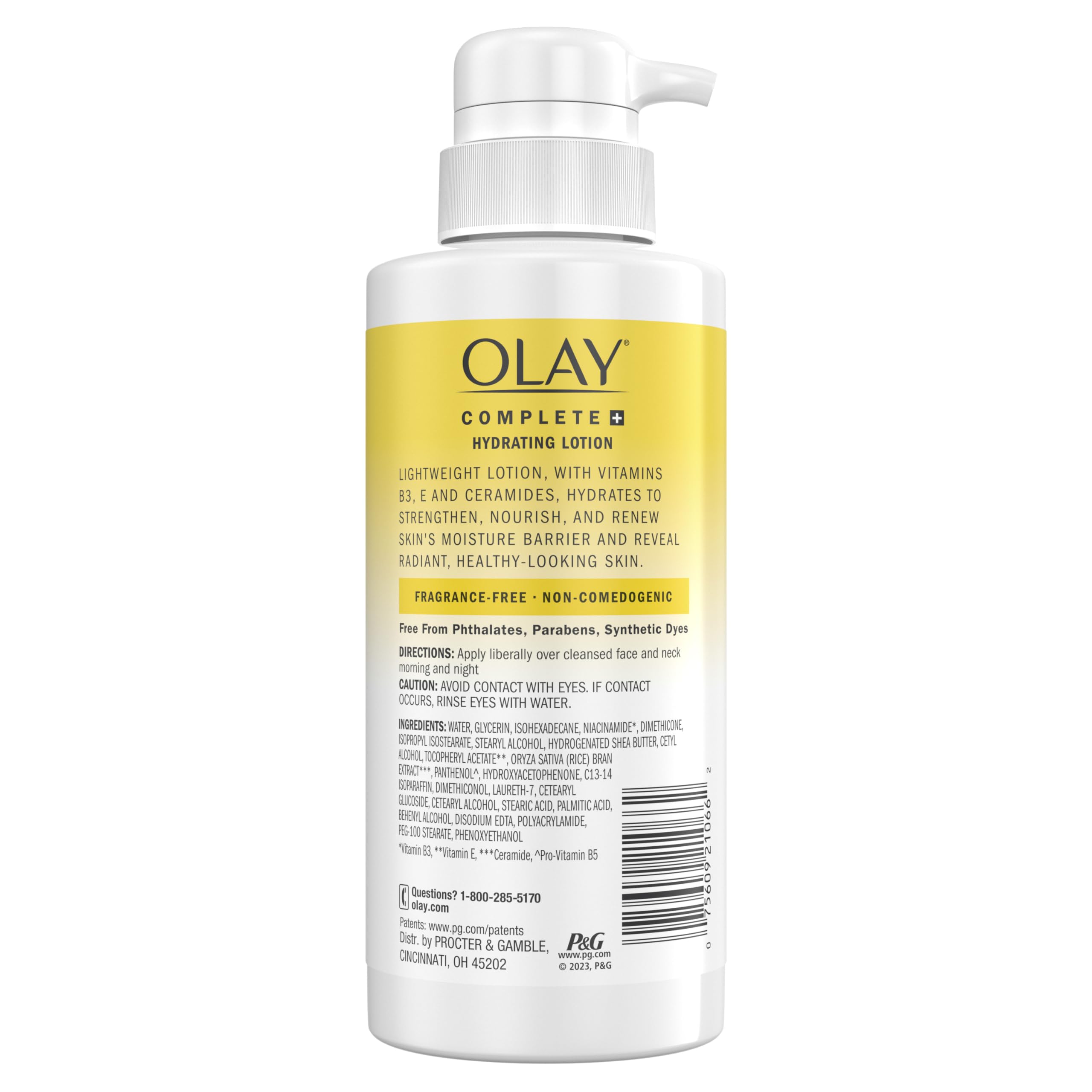 Olay Complete+ Hydrating Lotion Fragrance-Free | 3-in-1 Daily Moisturizer