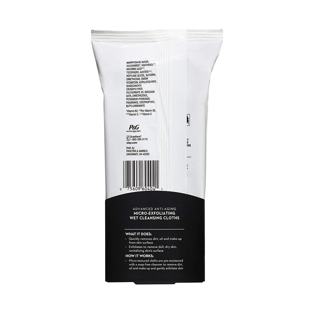 OLAY Regenerist Advanced Anti-Aging Micro-Exfoliating Cleansing Cloths — 4 Pack