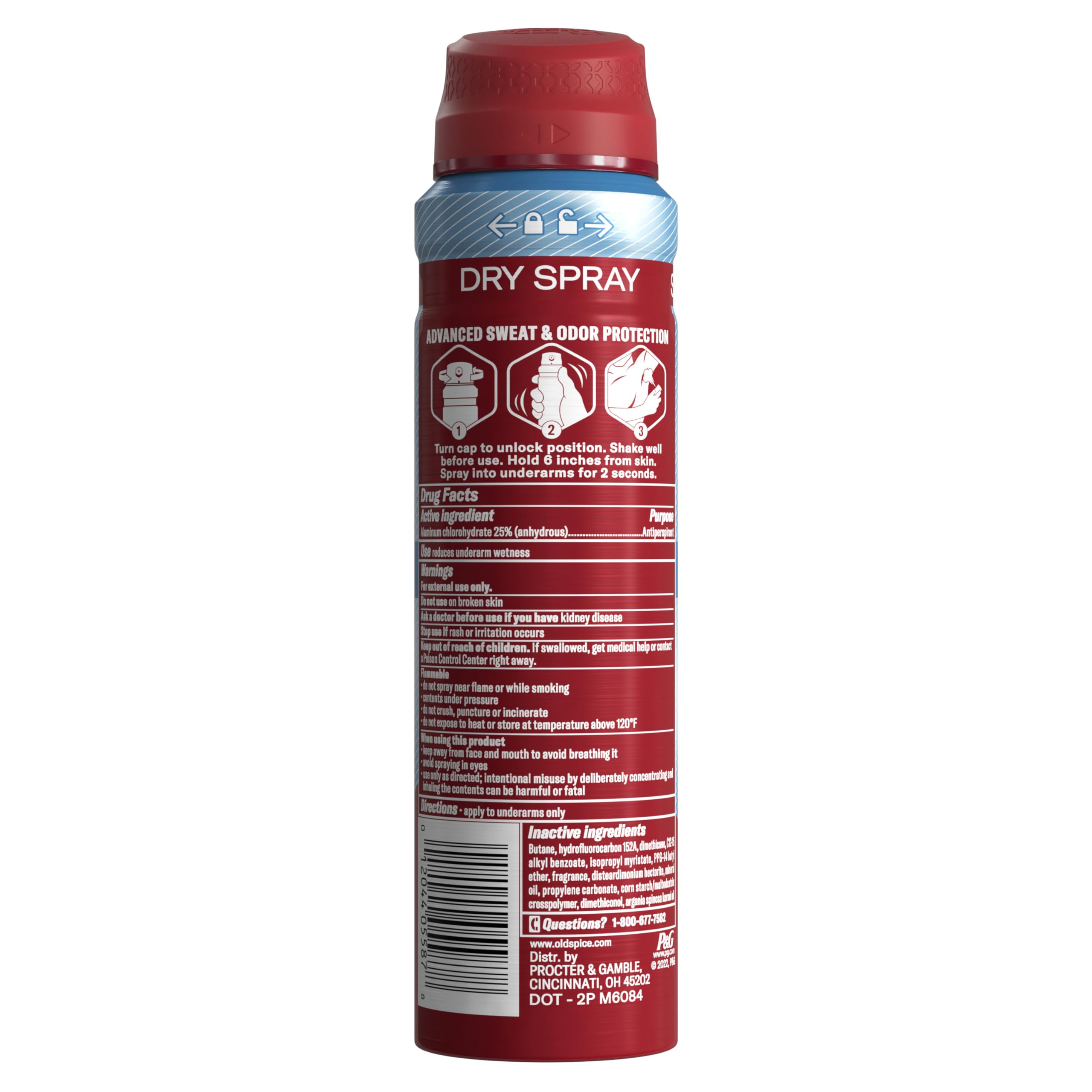 Old Spice Aqua Reef Dry Spray Antiperspirant & Deodorant — Invisible Finish, 24/7 Odor Protection (Pack of 3, 4.3 oz)