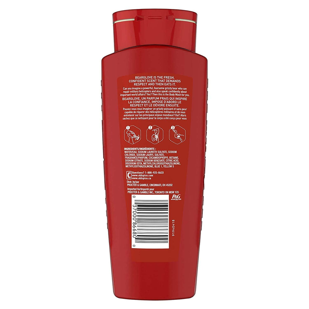 Old Spice Bearglove Body Wash for Men – Wild Collection, 16 Fl Oz (Pack of 4)