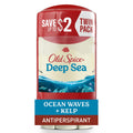 Old Spice Dry Feel Antiperspirant Deodorant for Men – 24/7 Freshness, Deep Sea + Kelp Scent, 2.6 oz x 2