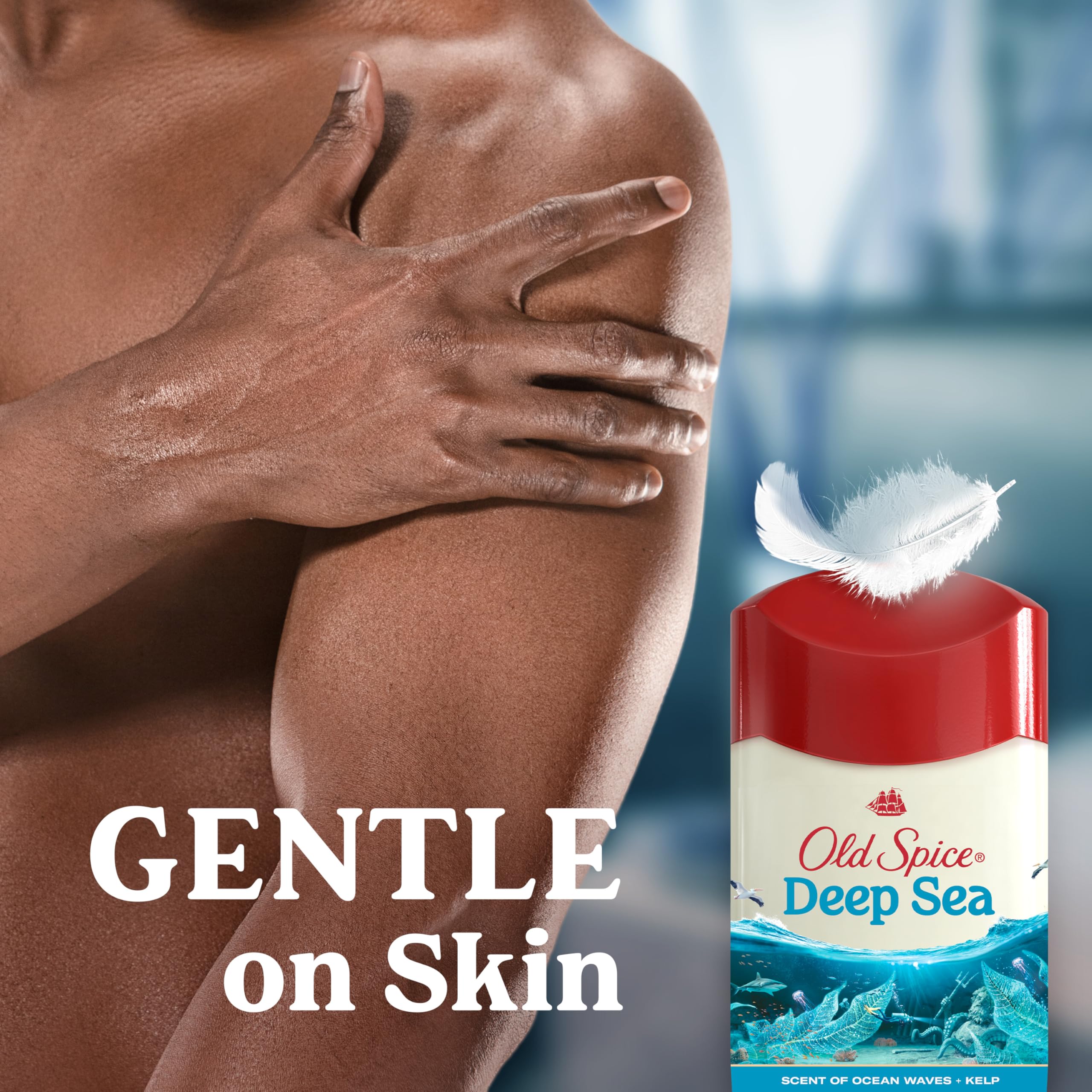 Old Spice Dry Feel Antiperspirant Deodorant for Men – 24/7 Freshness, Deep Sea + Kelp Scent, 2.6 oz x 2