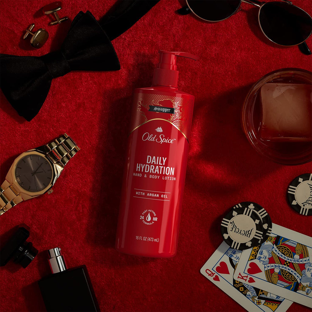Old Spice Daily Hydration Hand & Body Lotion for Men — 24/7 Moisture (4-Pack)