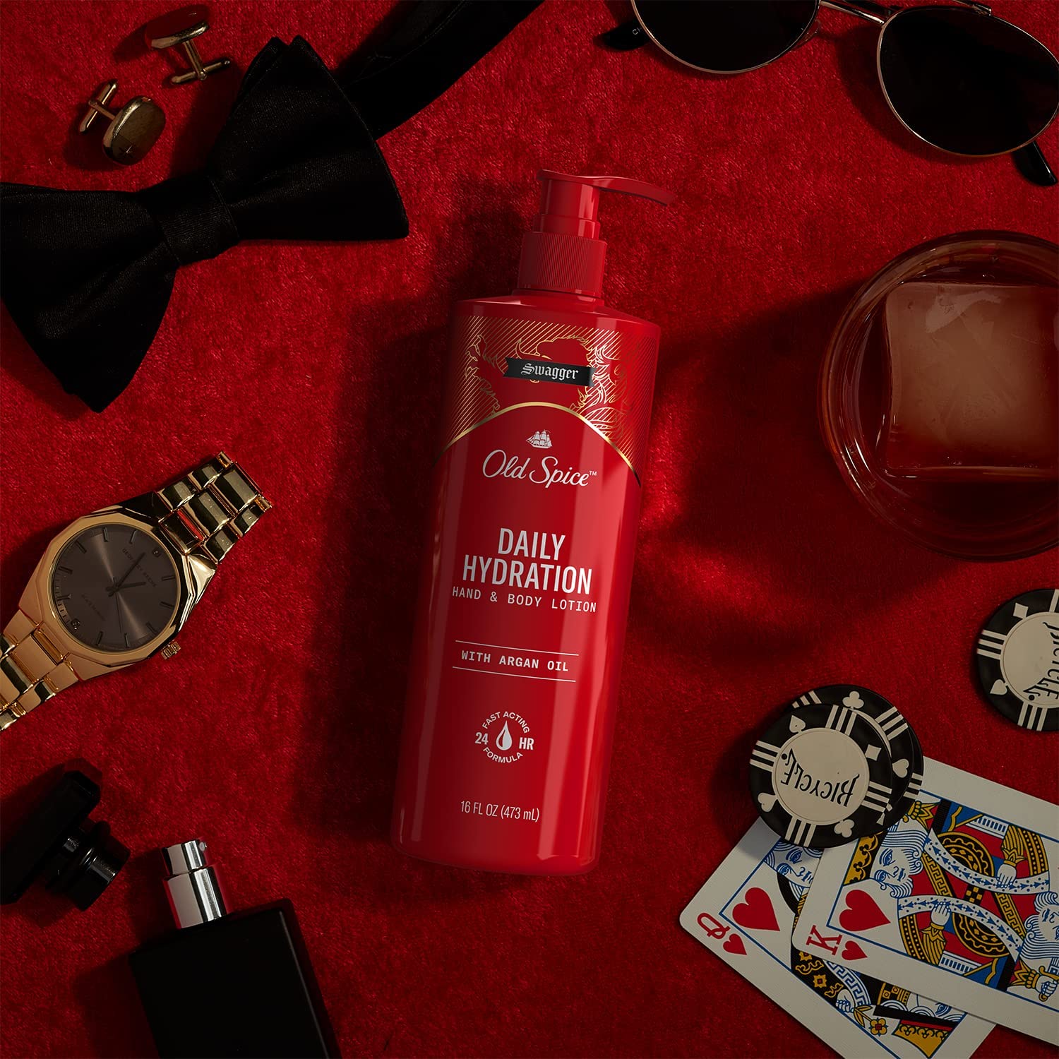 Old Spice Daily Hydration Hand & Body Lotion for Men — 24/7 Moisture (4-Pack)