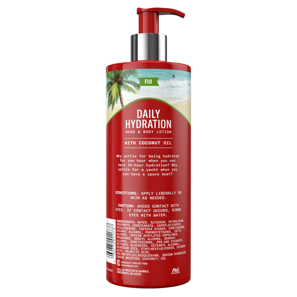 Old Spice Hand & Body Lotion for Men – Daily Hydration 4-Pack, Fiji Coconut Oil Scent