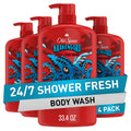 Old Spice Krakengard Body Wash 3X Defense – 24/7 Shower Fresh, 33.4 oz Pack of 4, 2-in-1