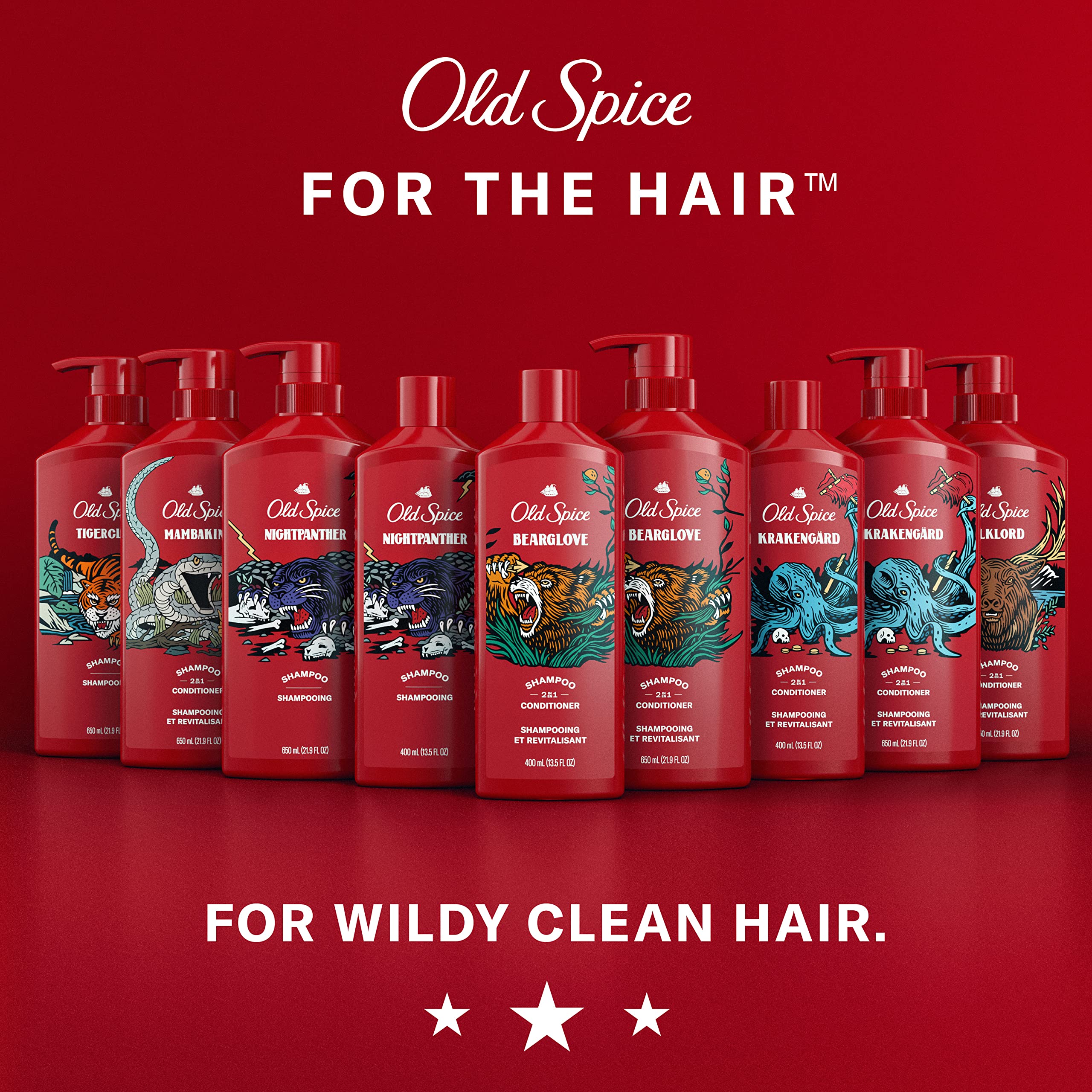 Old Spice Krakengard 2-in-1 Shampoo & Conditioner for Men — Fuller, Healthier Hair (Pack of 6, 13.5 fl oz each)