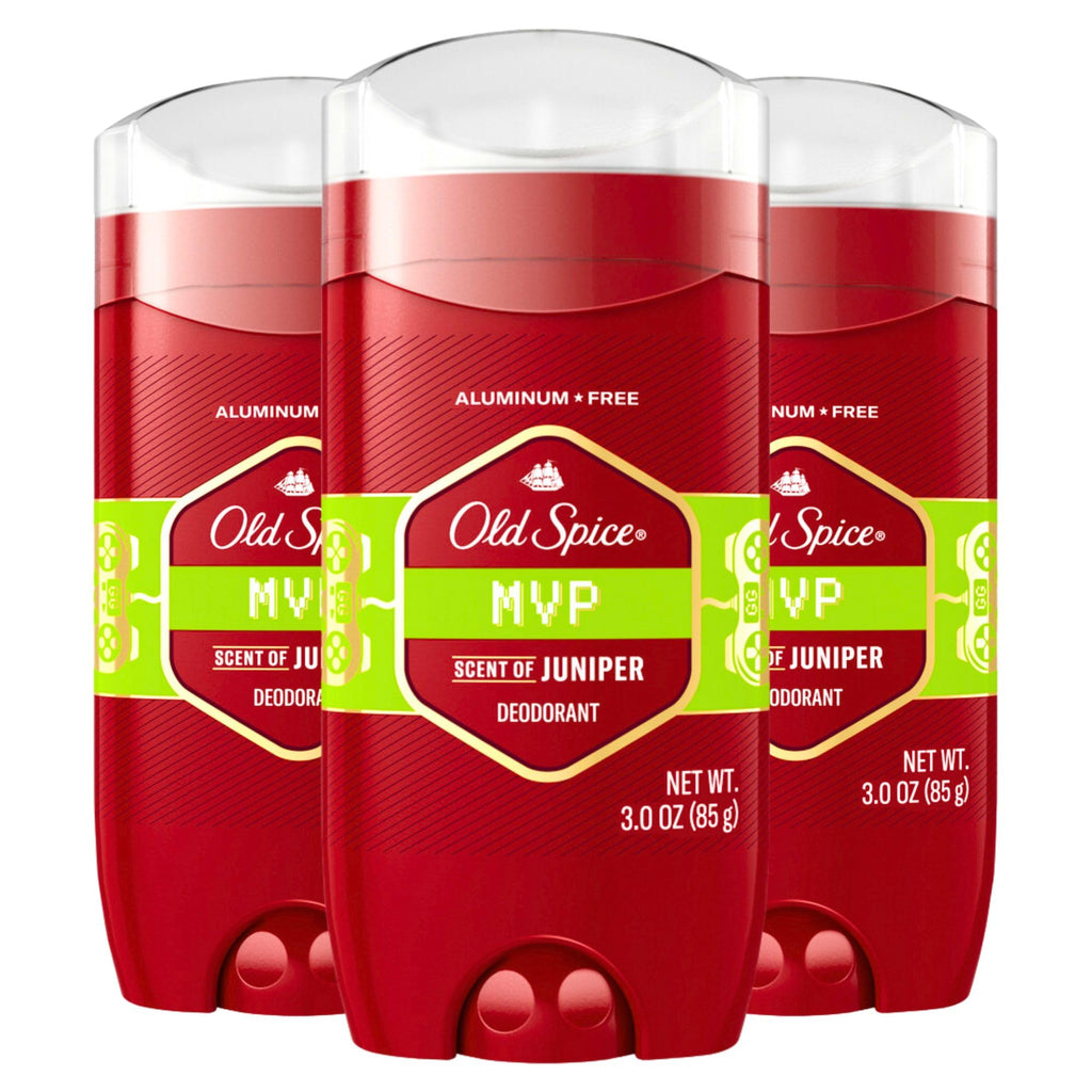 Old Spice MVP Aluminum-Free Deodorant – Pack of 3 (3 oz each) with Cedarwood, Rosewood & Sandalwood