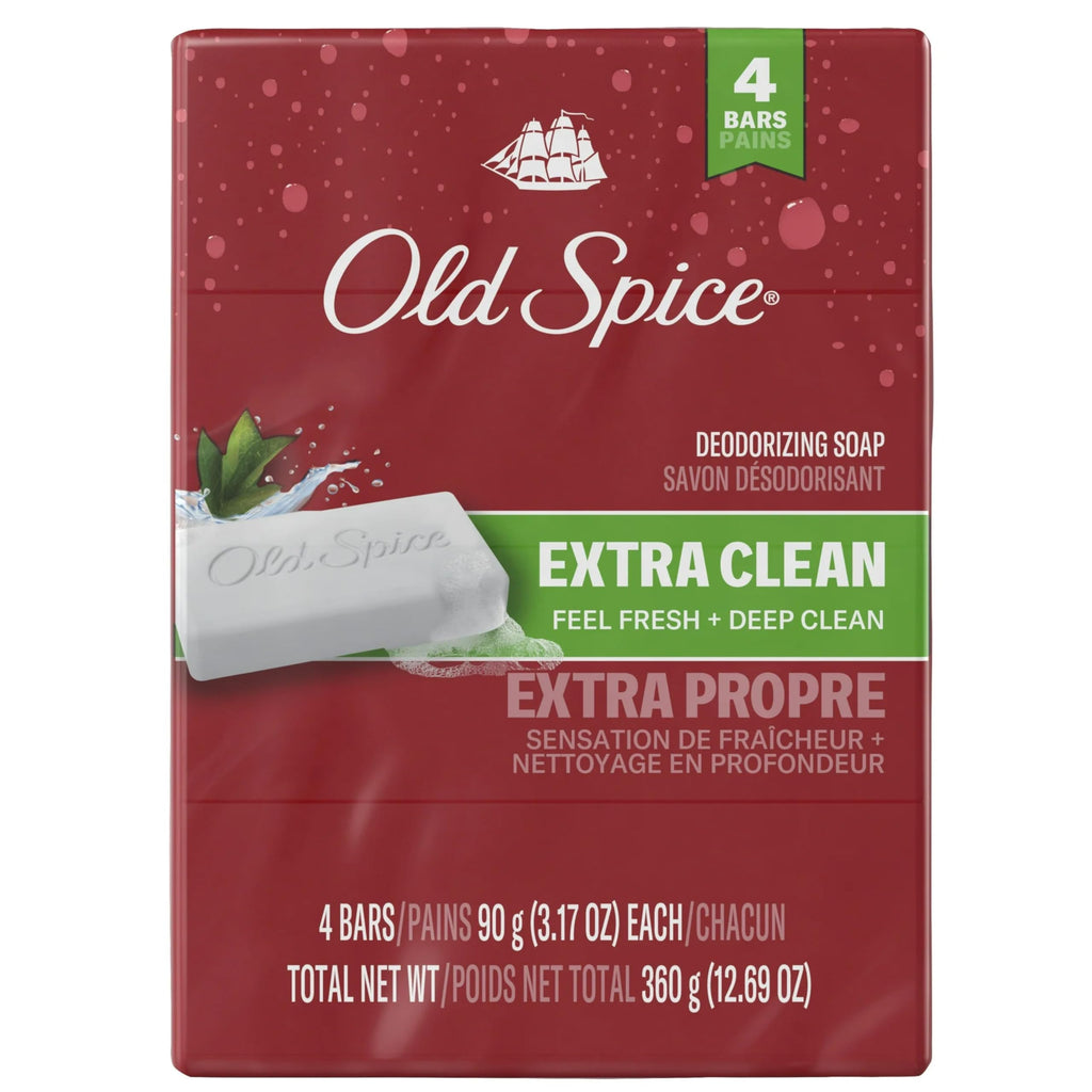 Old Spice Palm Tree Scent Bar Soap for Men – 4 Bars, 3.17 oz Each