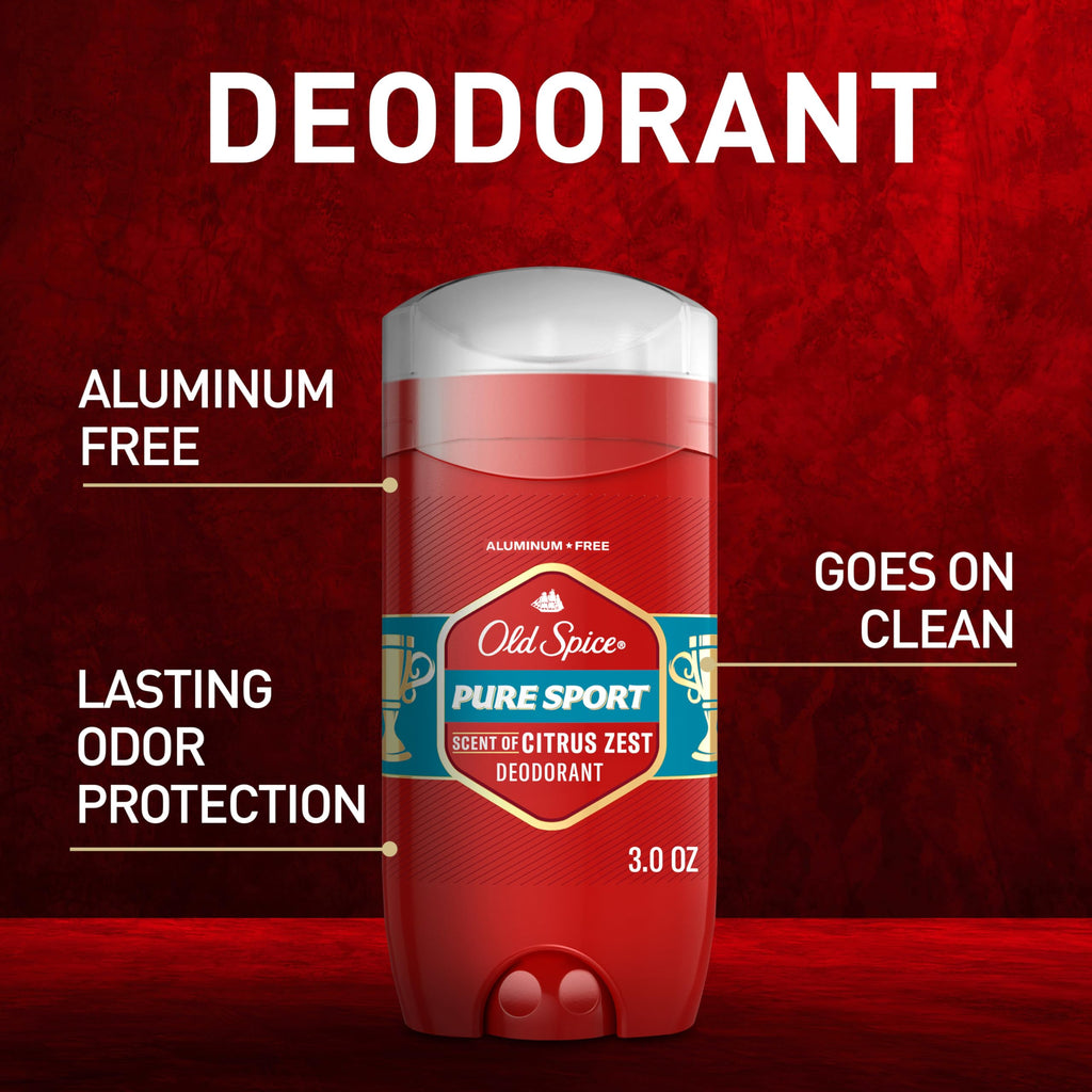 Old Spice Aluminum Free Deodorant for Men - 24/7 Odor Protection & Fresh Citrus Scent (3 x 3.0 oz)